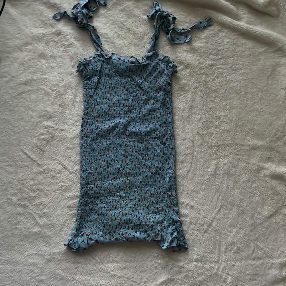Free people bodycon smocked mini dress (size small)